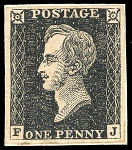 PROVE 1850 - 1 penny nero Principe ... 