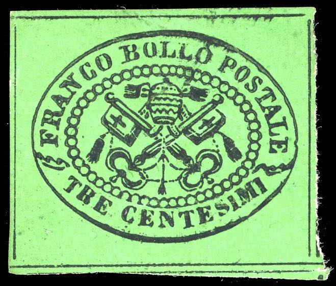 1867 - 3 cent. verde, non emesso ... 