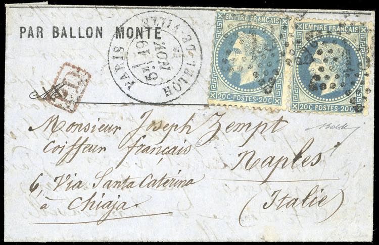 FRANCIA BALLON MONTE 1870 - 20 ... 