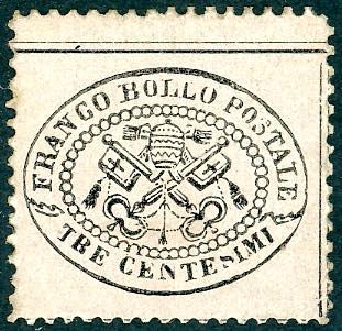 1868 - 3 cent. grigio rosa, ... 