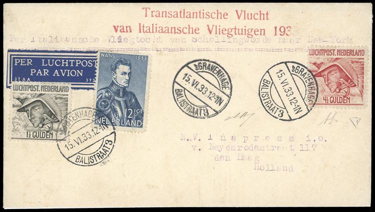 OLANDA POSTA AEREA 1933 - ... 