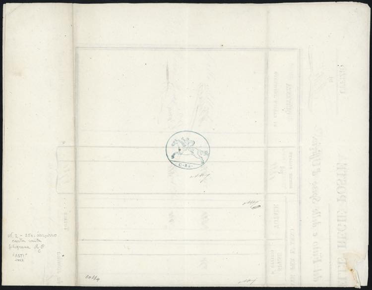 1822 - 25 cent. Cavallino, ... 