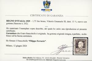 1929 - 1,75 lire bruno Vittorio ... 