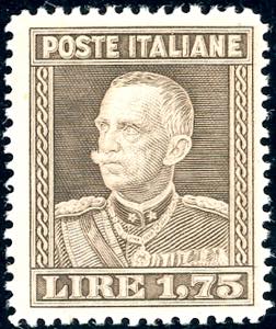 1929 - 1,75 lire bruno Vittorio Emanuele ... 