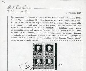 1929 - 1,75 lire bruno Vittorio ... 