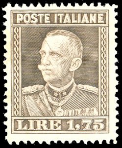 1929 - 1,75 lire bruno Vittorio Emanuele ... 