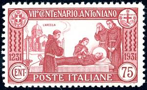 1931 - 75 cent. S.Antonio, dent. 12 (299), ... 