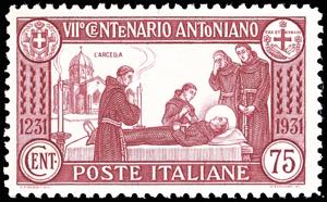 1931 - 75 cent. S.Antonio, dent. 12 (299), ... 