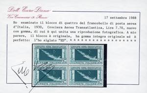 1930 - 7,70 lire Crociera Balbo ... 