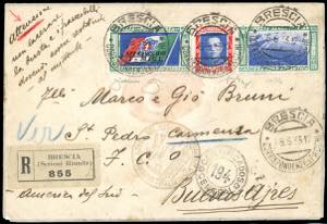 1933 - 5,25 + 44,75 lire Trittico I-MIGL ... 