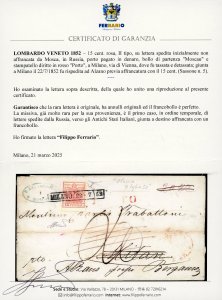 1852 - Lettera spedita da Mosca, ... 