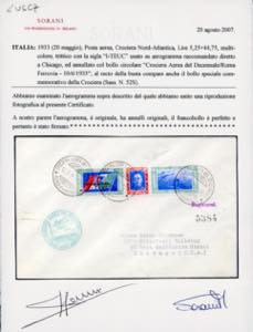 1933 - 5,25 + 44,75 lire Trittico ... 