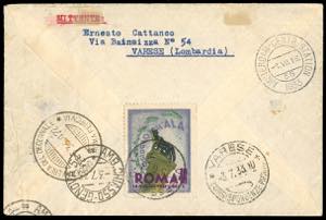 1933 - 5,25 + 19,75 lire Trittico ... 