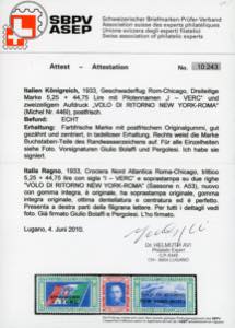 1933 - 5,25 + 44,75 Trittico ... 