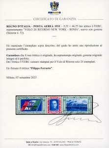 1933 - 5,25 + 44,75 Trittico ... 