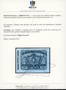 1911 - 15 cent. Michetti, libretto ... 