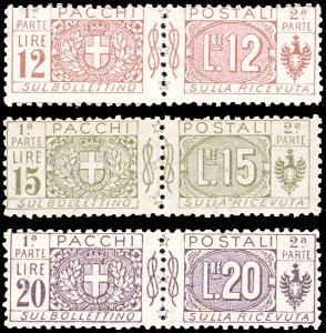 1922 - 12 lire, 15 lire e 20 lire Nodo di ... 