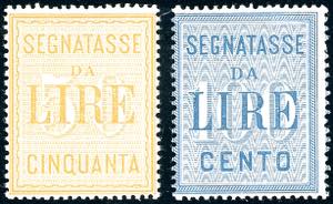 1903 - 50 e 100 lire (31/32), gomma ... 