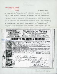 1887 - 4 cent. su 5 cent. Umberto ... 