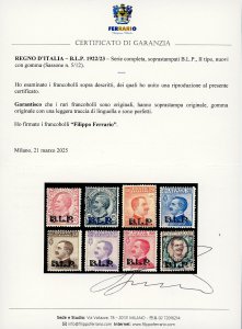 1922/23 - Soprastampati BLP del II ... 
