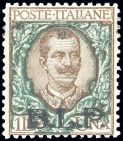 1922/23 - 1 lira soprastampa BLP del II tipo ... 