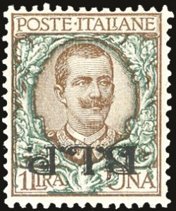1922/23 - 1 lira, soprastampa BLP del II ... 