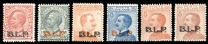1923 - Soprastampati BLP, III tipo, serie ... 