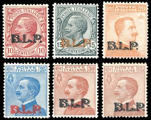 1923 - Soprastampati BLP del III tipo, serie ... 