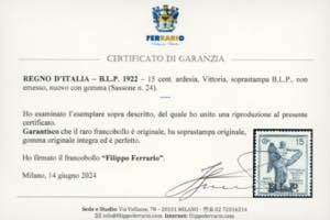 1922 - 15 cent. Vittoria, non ... 