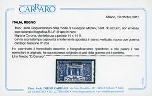 1922 - 80 cent. Mazzini, ... 