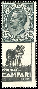 1924 - 15 cent. Cordial Campari, senza ... 