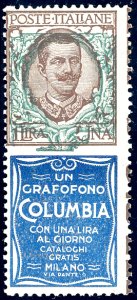 1834 - 1 lira Columbia, ornato floreale ... 