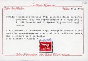 1943 - 5 cent., 2,55 lire, 5 lire, ... 