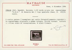 1943 - 5 cent., 2,55 lire, 5 lire, ... 