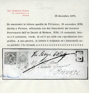 1859 - 15 cent. bruno, 5 cent. ... 