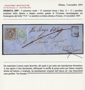 1859 - 15 cent. bruno, 5 cent. ... 