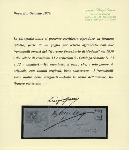 1859 - 15 cent. bruno, 5 cent. ... 