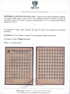 1944 - Foglio di prova della ... 