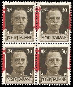 1944 - 30 cent. soprastampa fascio in rosso ... 