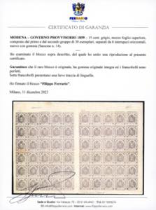 1859 - 15 cent. grigio (14), ... 