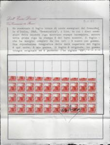 1945 - 4 lire Democratica, foglio ... 