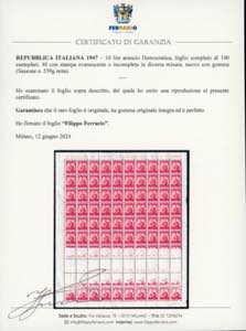 1947 - 10 lire arancio ... 