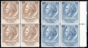 1954 - 100 e 200 lire Siracusana, filigrana ... 