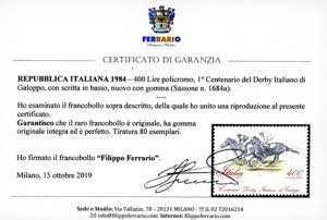 1984 - 400 lire Derby in pista, ... 