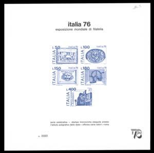 1976 - Italia76, foglietti ... 
