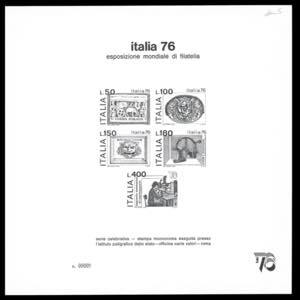 1976 - Italia76, foglietti ... 