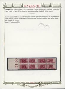 1948 - 300 lire filigrana ruota ... 