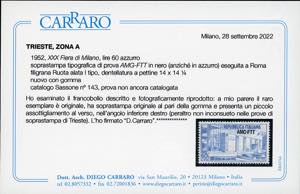 1952 - 60 lire Fiera di Trieste, ... 