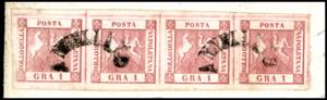 1860 - 1 grano rosa carminio, II ... 