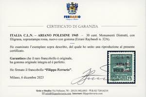 ARIANO POLESINE 1945 - 25 cent. ... 